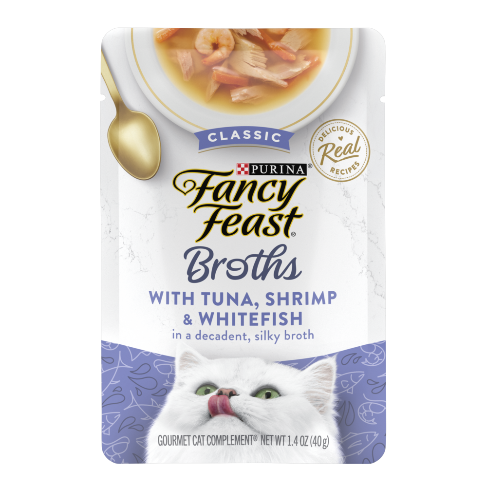 Fancy Feast Classic Broths Tuna Shrimp and Whitefish Wet Cat Food