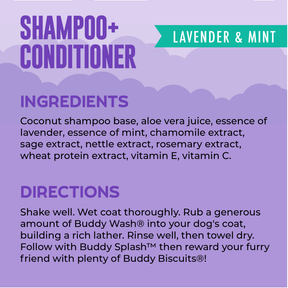 Cloud Star Buddy Wash Original Lavender & Mint Dog Shampoo & Conditioner