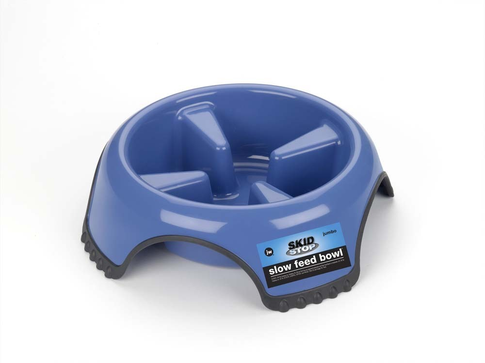 JW Pet Skid Stop Slow Feed Dog Bowls