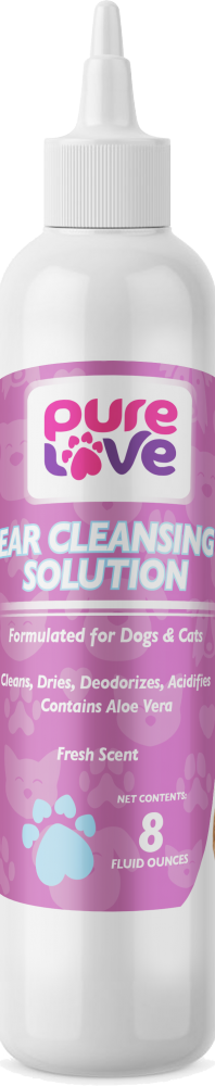 Pure Love Ear Cleaning Solution-Fresh Scent for Dogs and Cats