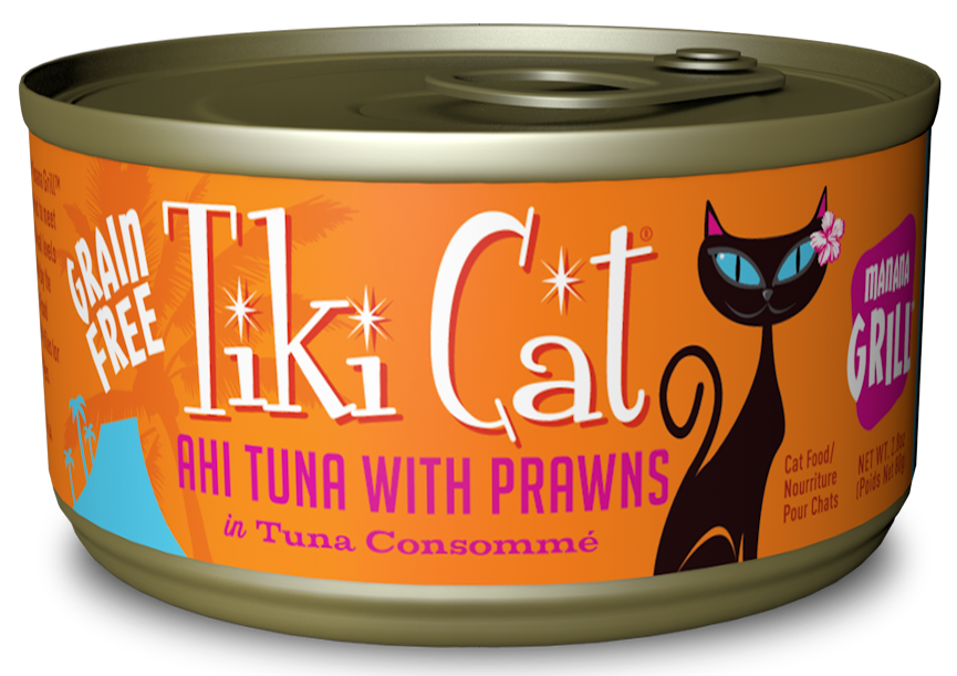 Tiki Cat Manana Grill Grain Free Ahi Tuna With Tiger Prawns In Tuna Consomme Canned Cat Food