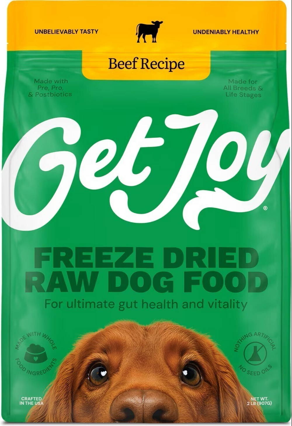 Get Joy Fresh Freeze Dried Raw Beef Dog Food
