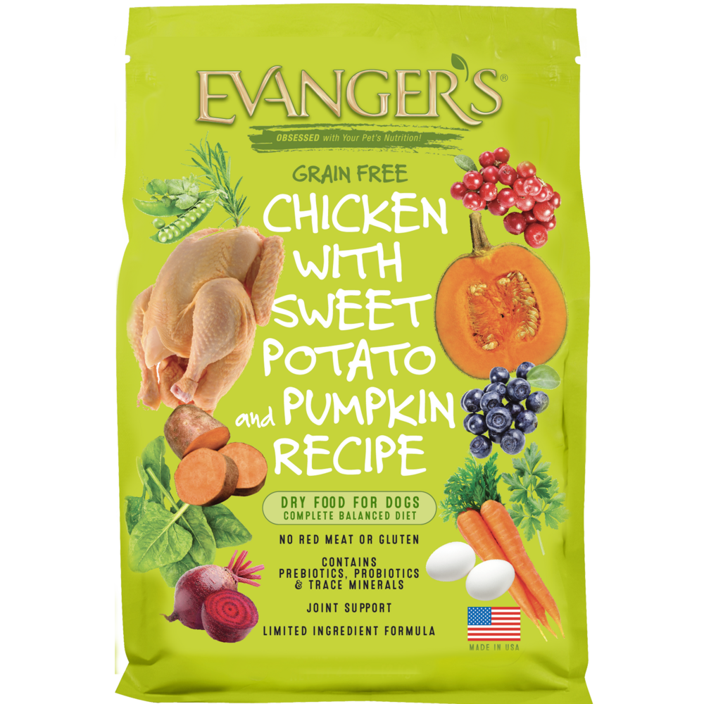 Evanger's Grain Free Chicken Sweet Potato and Pumpkin Dry Dog Food