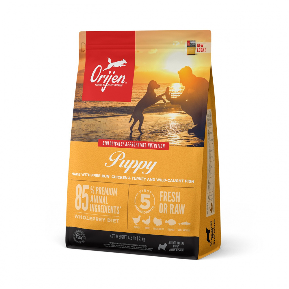 Orijen Puppy Fresh or Raw Dry Food Chicken, Turkey & Fish