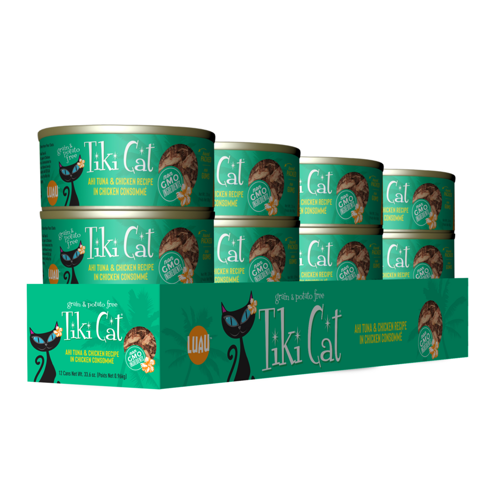 Tiki Cat Hookena Luau Grain Free Ahi Tuna And Chicken In Chicken Consomme Canned Cat Food