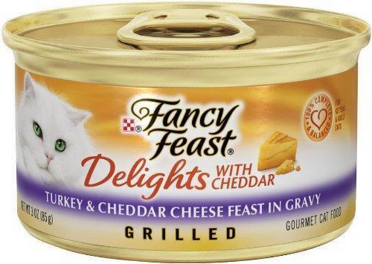 Purina Fancy Feast Delights Turkey and Cheddar Wet Cat Food