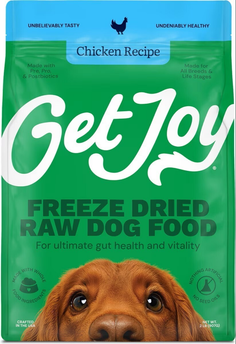 Get Joy Fresh Freeze Dried Raw Chicken Dog Food