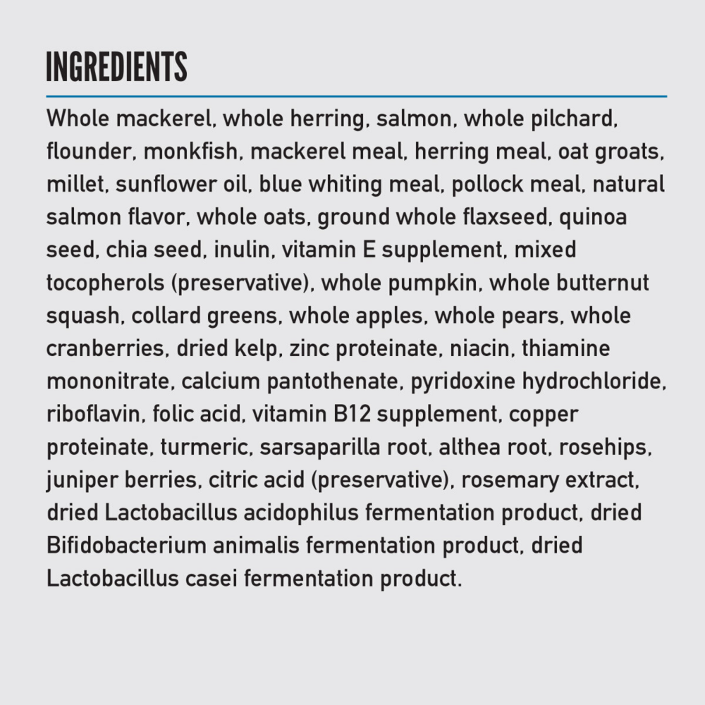 Orijen Amazing Grains Six Fish Dry Dog Food Mackerel, Herring, Salmon, Pilchard, Flounder & Monkfish