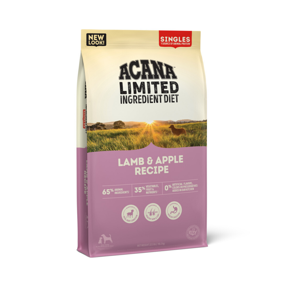 ACANA Singles, Lamb & Apple Recipe, Limited Ingredient Diet Dry Dog Food