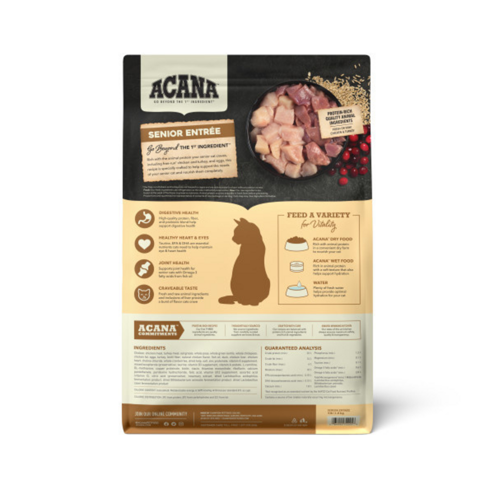 Acana Senior Entre, Chicken, Turkey, and Duck, Dry Cat Food