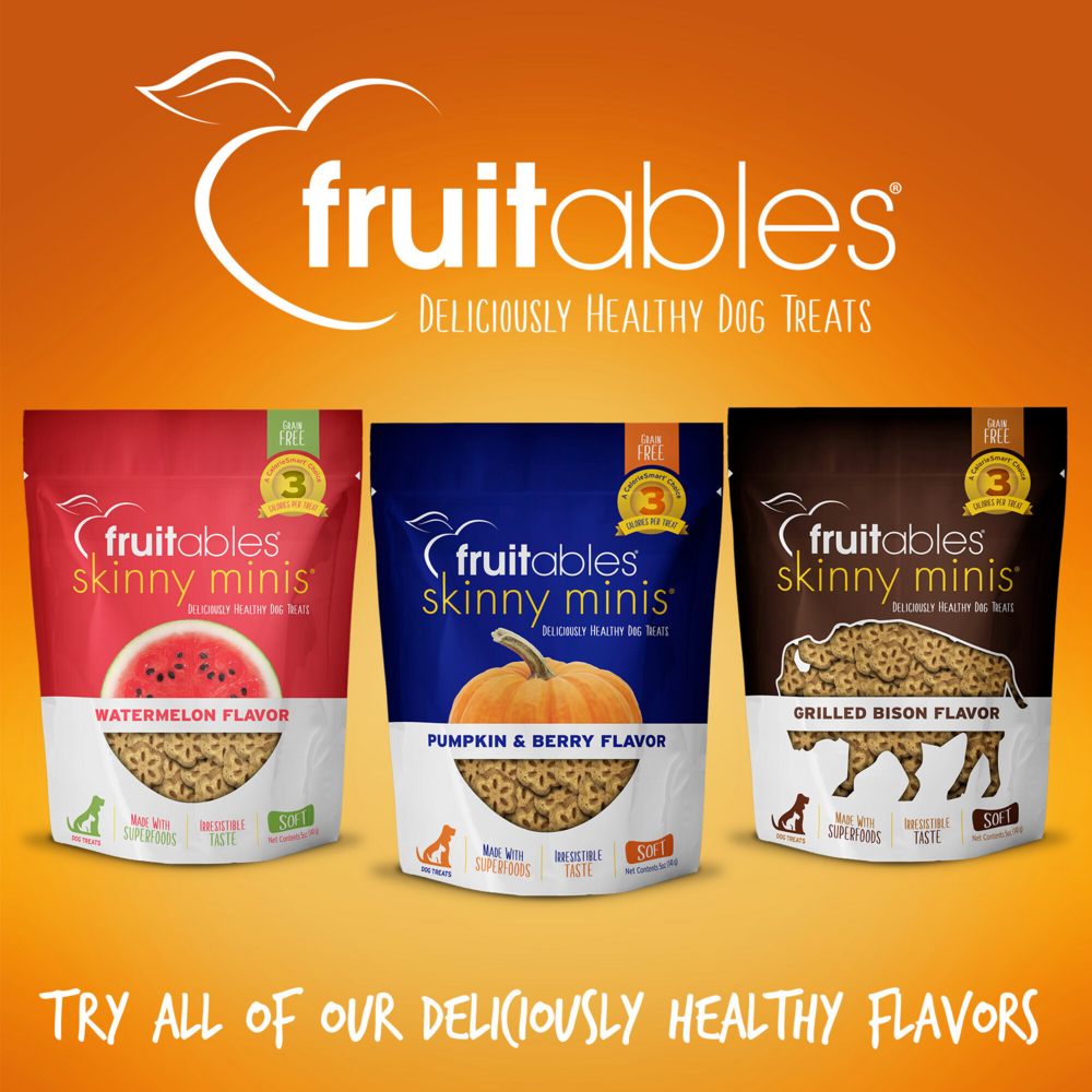 Fruitables Chewy Skinny Minis Pumpkin Mango Flavor Dog Treats