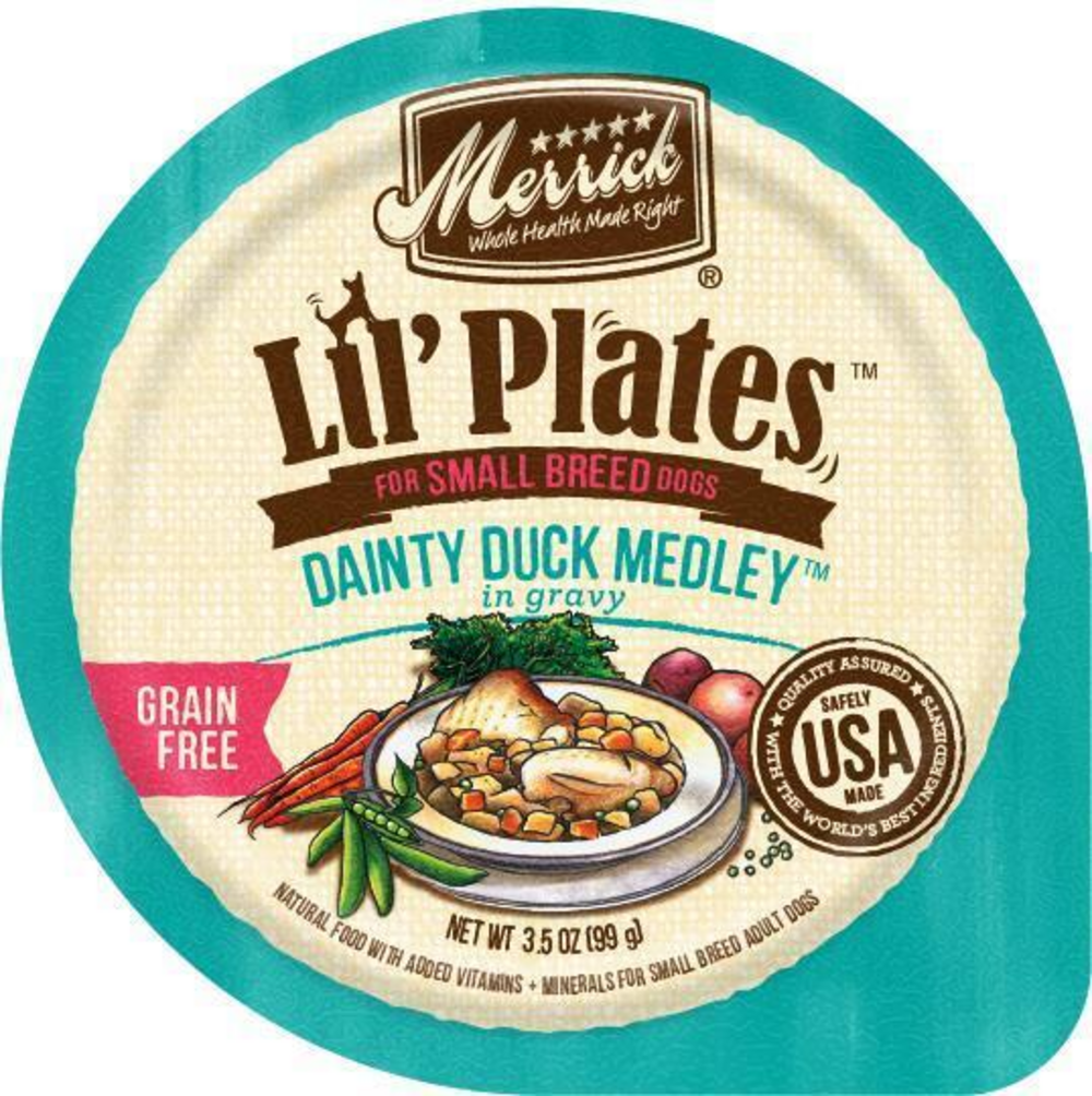 Merrick Lil' Plates Grain Free Dainty Duck Medley Small Breed Adult Wet Dog Food