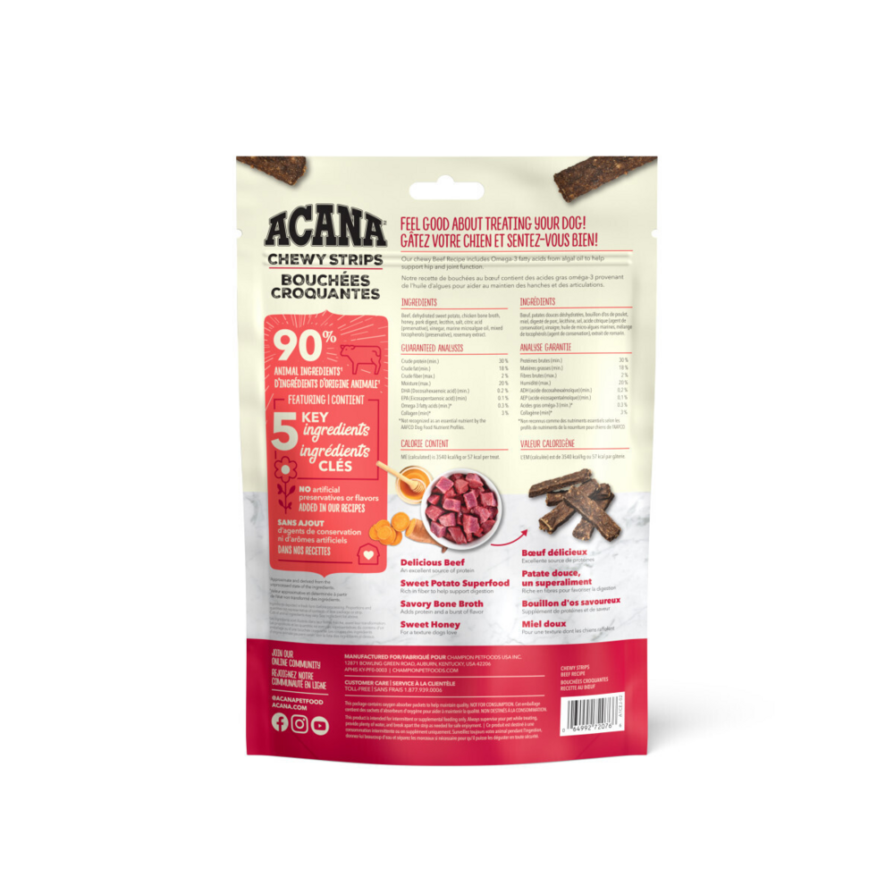 ACANA Chewy Tenders, Beef Dog Treats