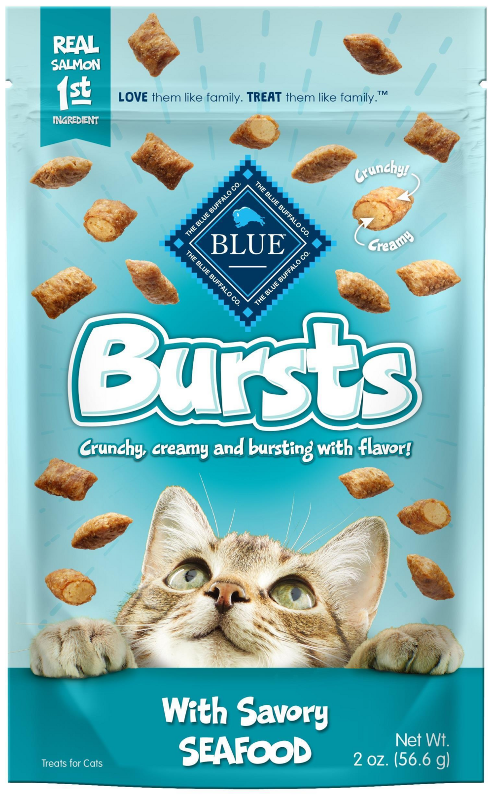 Blue Buffalo Bursts Filled Seafood Cat Treats
