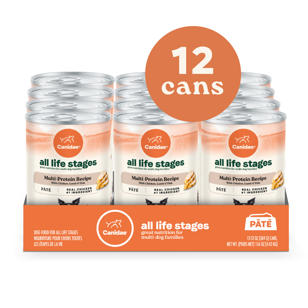 Canidae All Life Stages Wet Dog Food, Multi-Protein Formula with Chicken, Lamb & Fish, 13 oz.