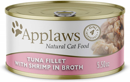 Applaws Natural Tuna with Shrimp in Broth Can Cat Food