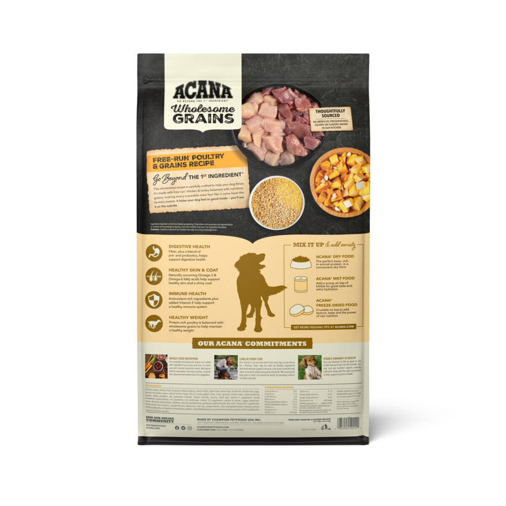 Acana Wholesome Grains Free-Run Poultry & Grains Recipe Dry Dog Food