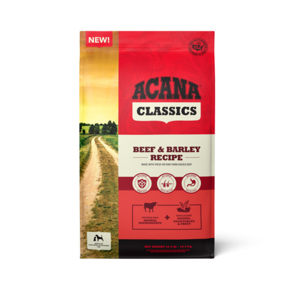 Acana Classics Beef and Barley Recipe, Dry Dog Food