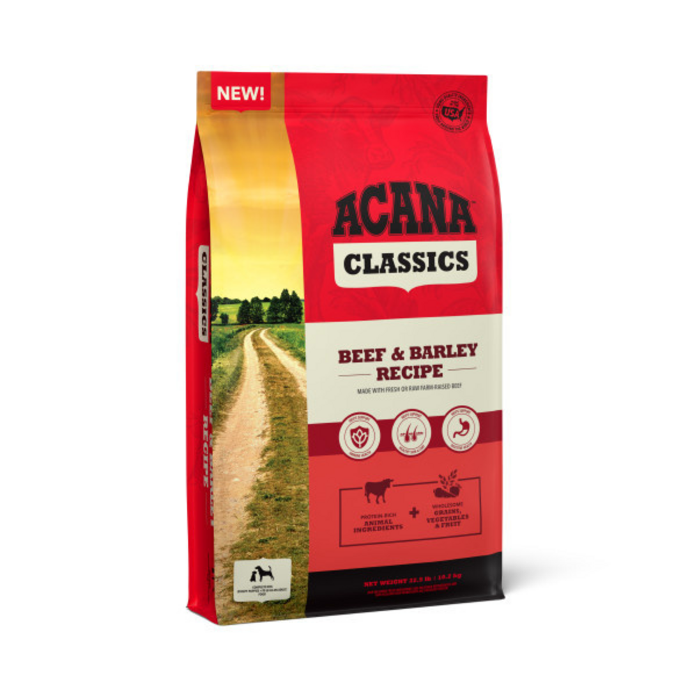 Acana Classics Beef and Barley Recipe, Dry Dog Food