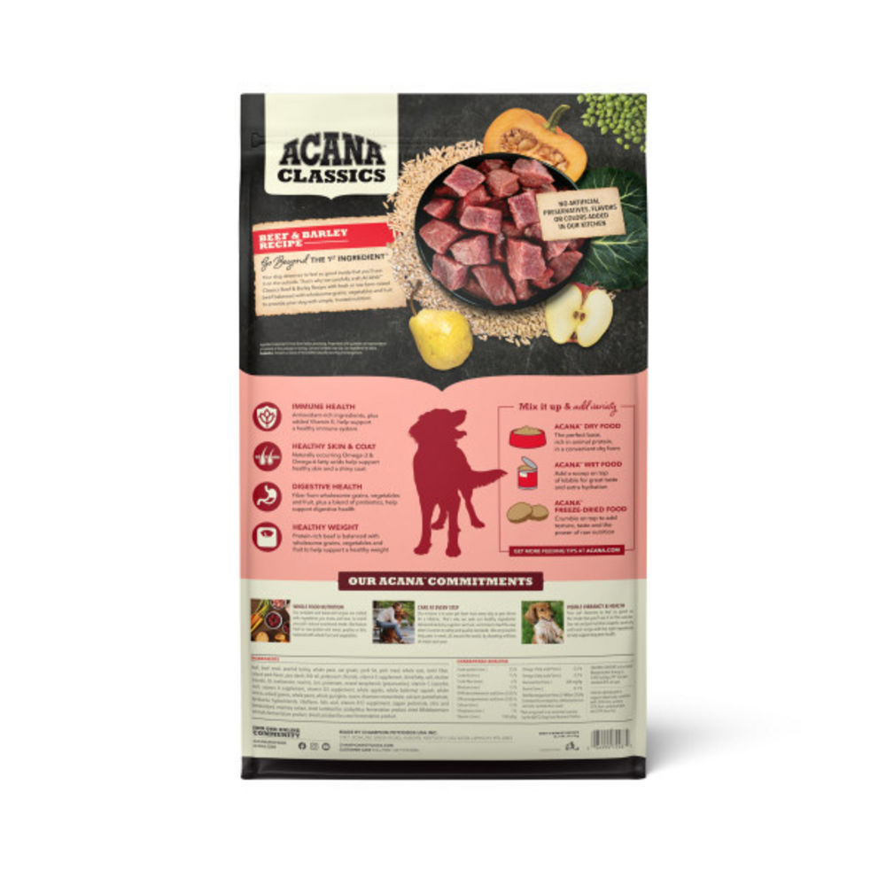 Acana Classics Beef and Barley Recipe, Dry Dog Food