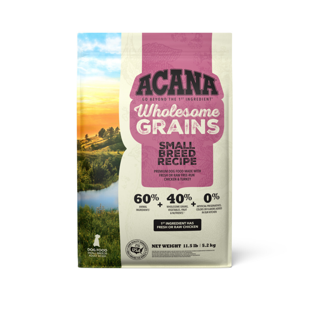 Acana Wholesome Grains Small Breed Recipe, Real Chicken, Eggs & Turkey Dry Dog Food
