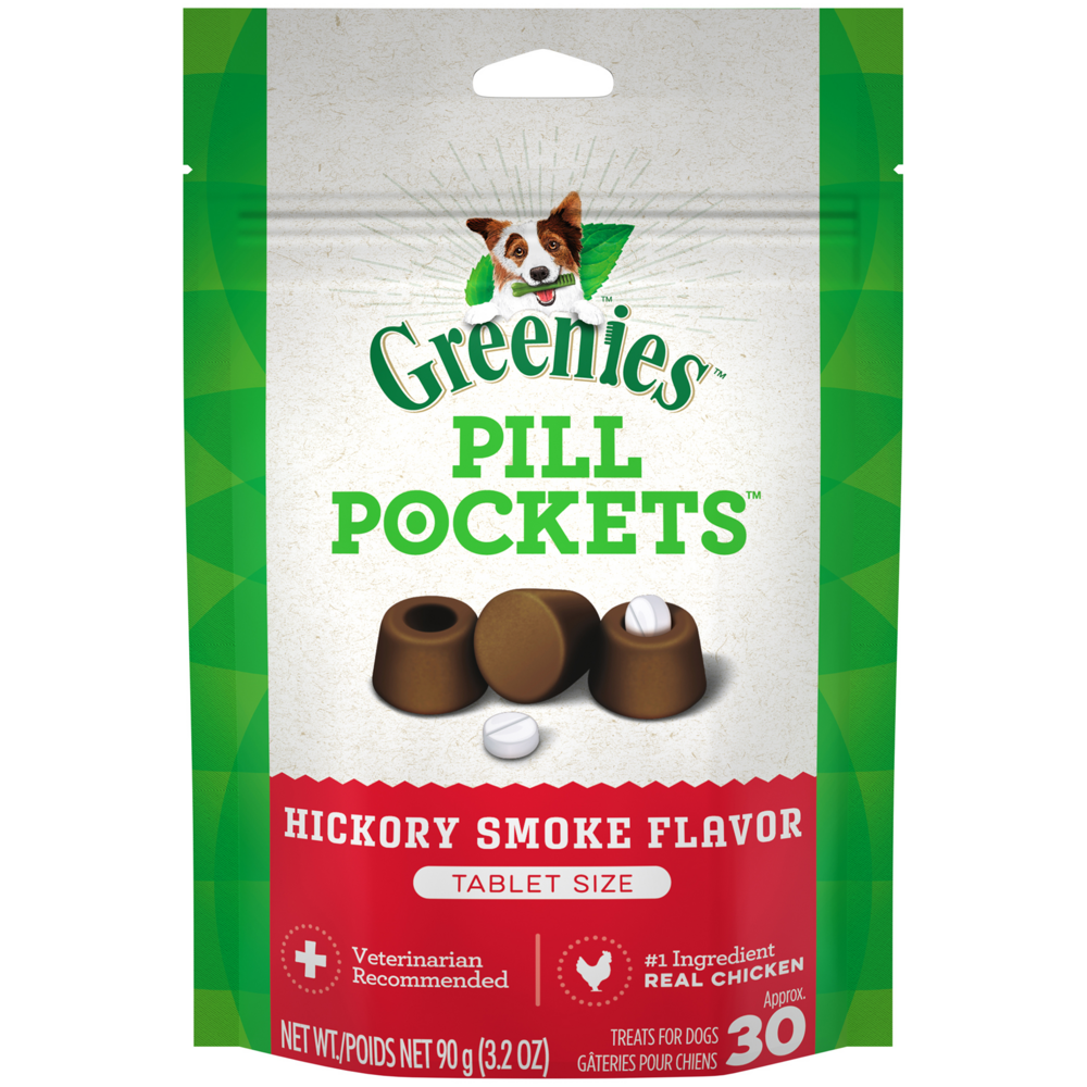Greenies Pill Pockets Canine Hickory Smoke Flavor Dog Treats Tablet