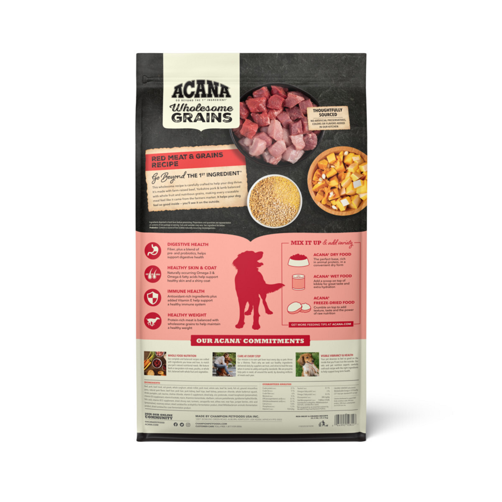 Acana Wholesome Grains Red Meat & Grains Recipe Dry Dog Food