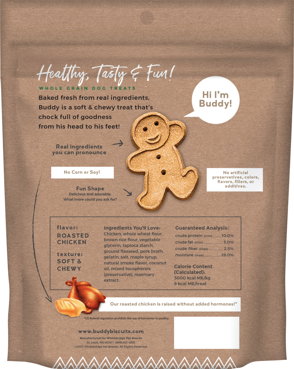 Buddy Biscuits Softies Soft and Chewy Roasted Chicken Dog Treats