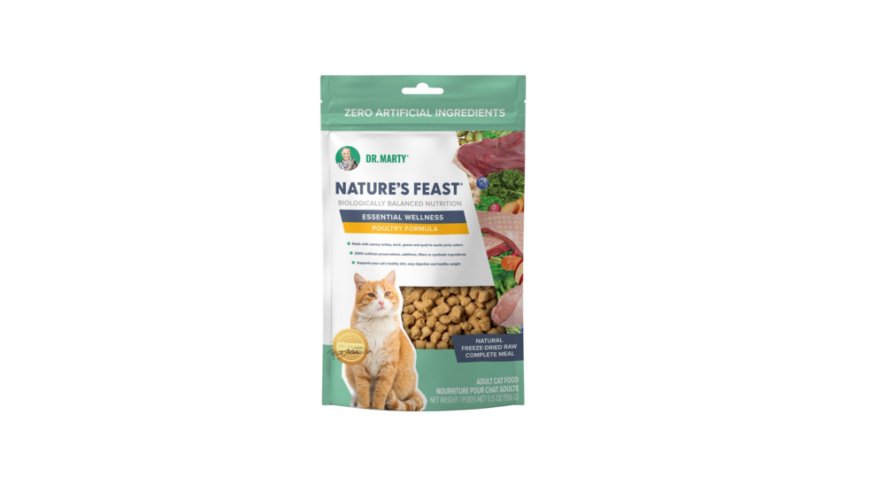 Dr. Marty Nature's Feast Essential Wellness  Poultry Freeze Dried Raw Cat Food
