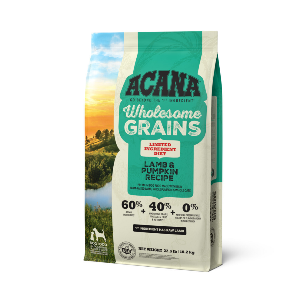 Acana Wholesome Grains, Lamb & Pumpkin Recipe, Limited Ingredient Diet Dry Dog Food