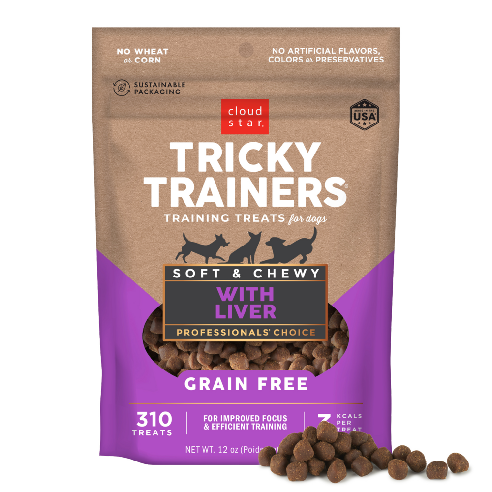 Cloud Star Tricky Trainers Soft & Chewy Grain Free Liver Dog Treats