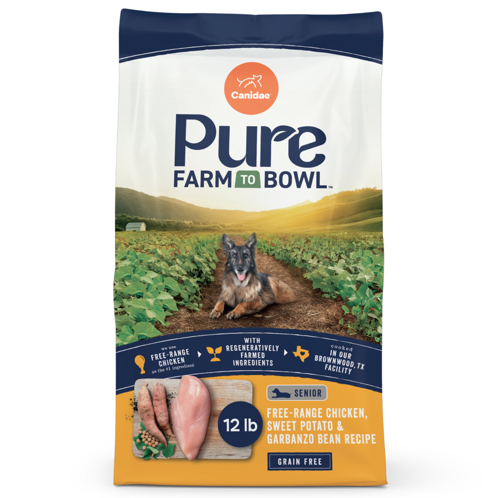 Canidae Pure Farm To Bowl Senior Free-Range Chicken, Sweet Potato & Garbanzo Bean Recipe Dog Food