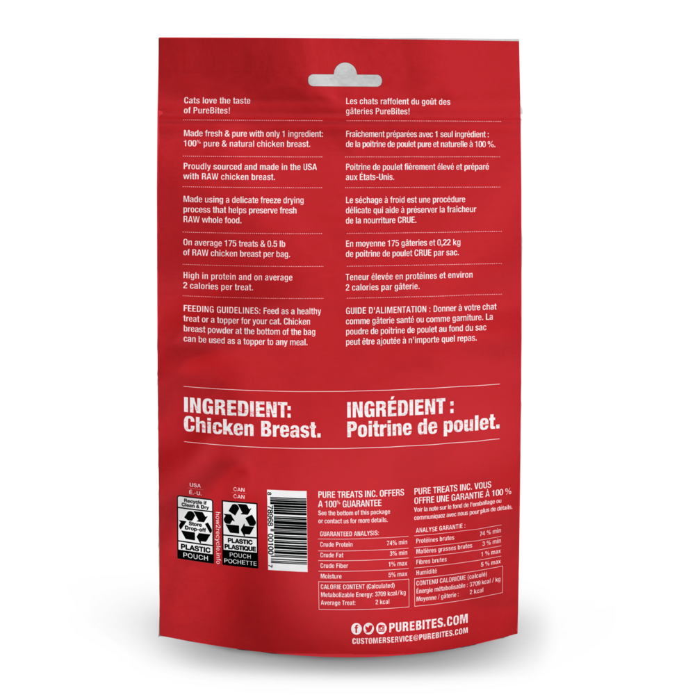 PureBites Freeze Dried Chicken Breast Cat Treats