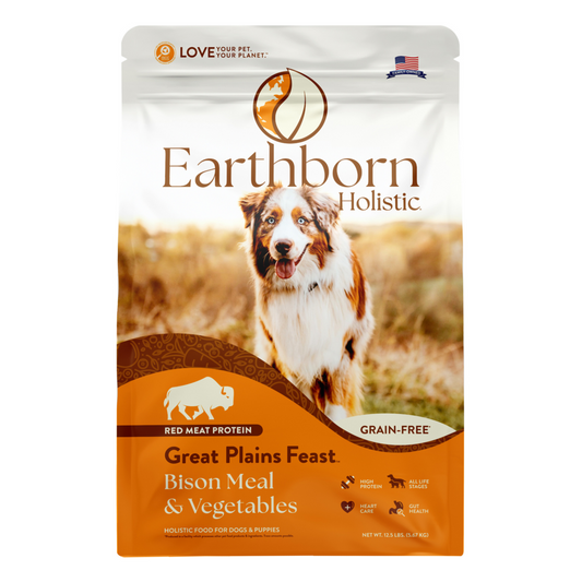 Earthborn Holistic Great Plains Feast Bison Meal & Vegetables Grain Free Dry Dog Food