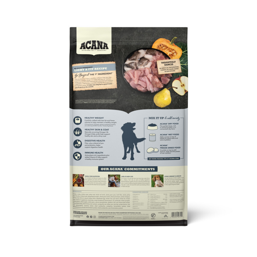 ACANA Adult Dry Dog Food Light & Fit Recipe
