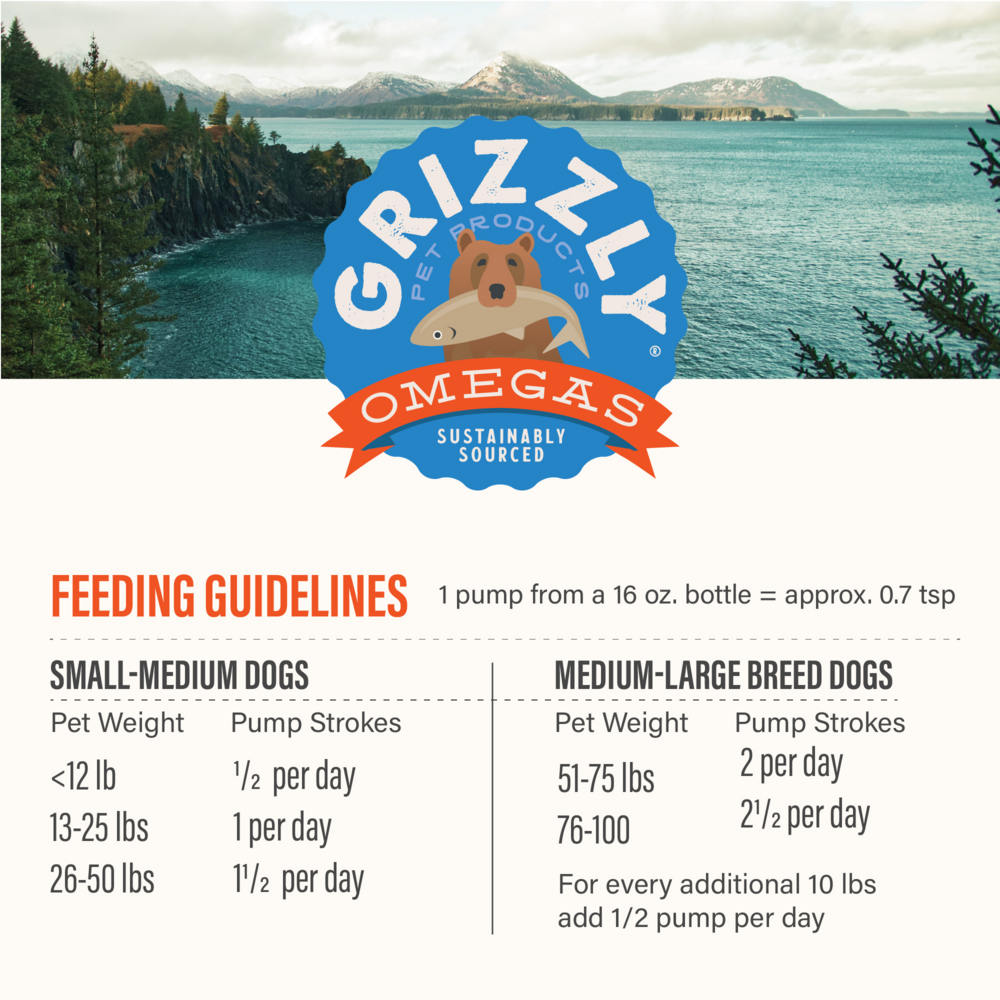 Grizzly Salmon Plus Omega 3-6-9 Food Supplement for Dogs and Cats