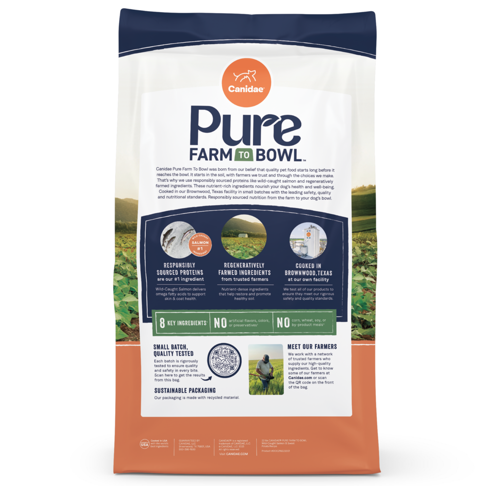 Canidae Pure Farm To Bowl Wild-Caught Salmon & Sweet Potato Recipe Dog Food
