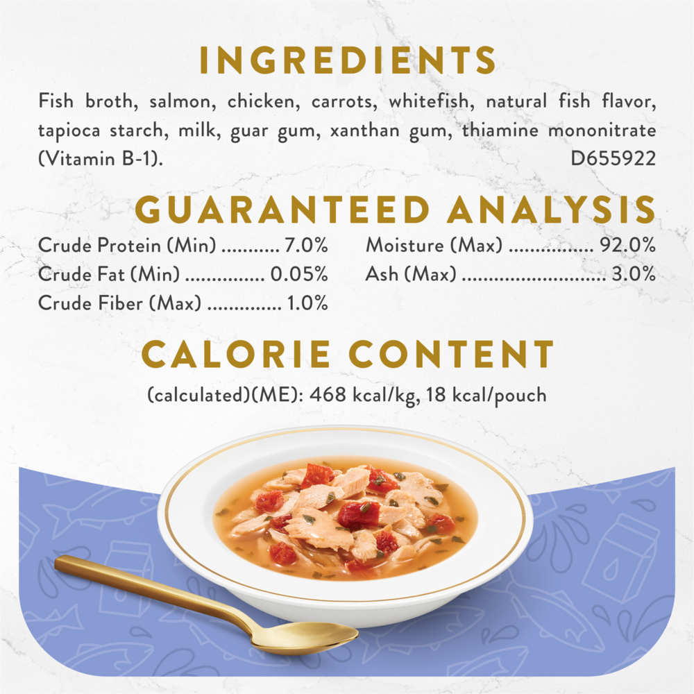 Fancy Feast Creamy Broths Wild Salmon & Whitefish Wet Cat Food