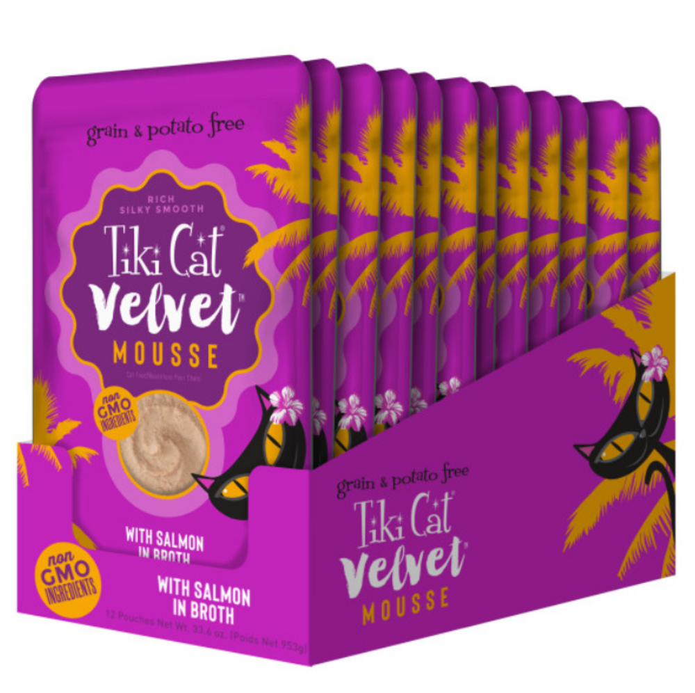 Tiki Cat Velvet Mousse Salmon Wet Cat Food Pouches