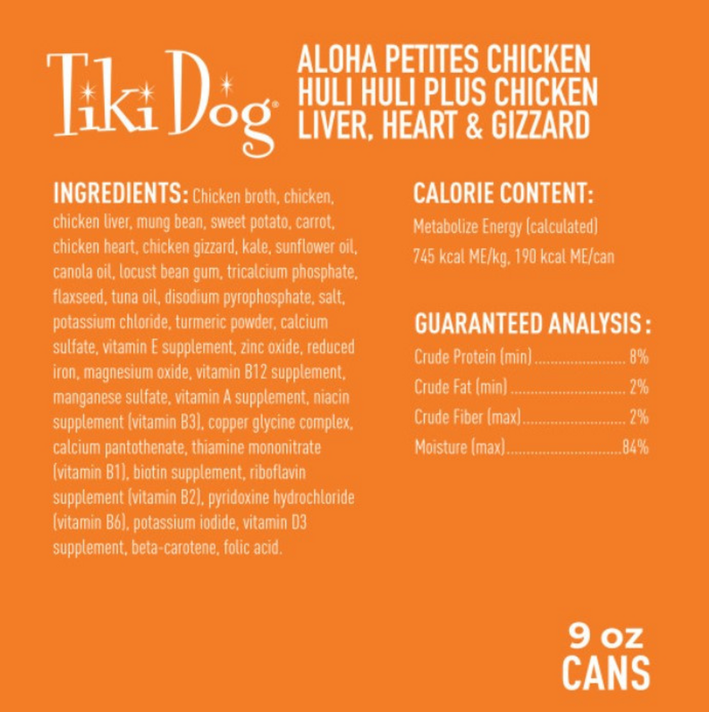 Tiki Dog Aloha Petites Chicken Wet Dog Food