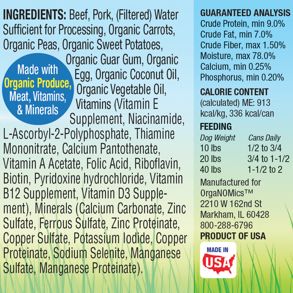 Organomics Beef & Pork Dinner for Dogs