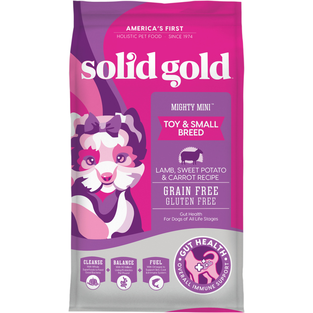 Solid Gold Nutrient Boost Formula Mighty Mini Grain Free Toy & Small Breed Recipe with Lamb, Sweet Potato, & Carrot Dry Dog Food