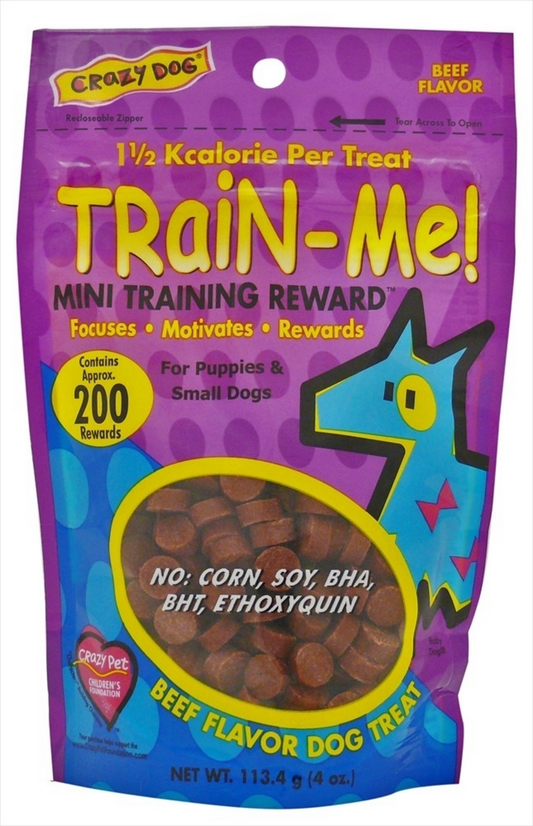 Crazy Dog Train-Me! Mini Soft & Chewy Beef Dog Treats