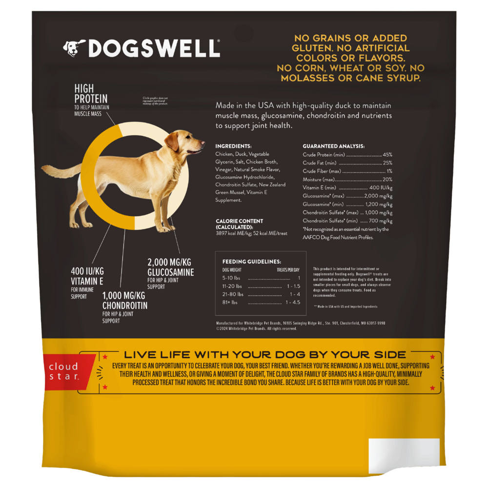 Dogswell Hip & Joint Jerky Duck Dog Treats