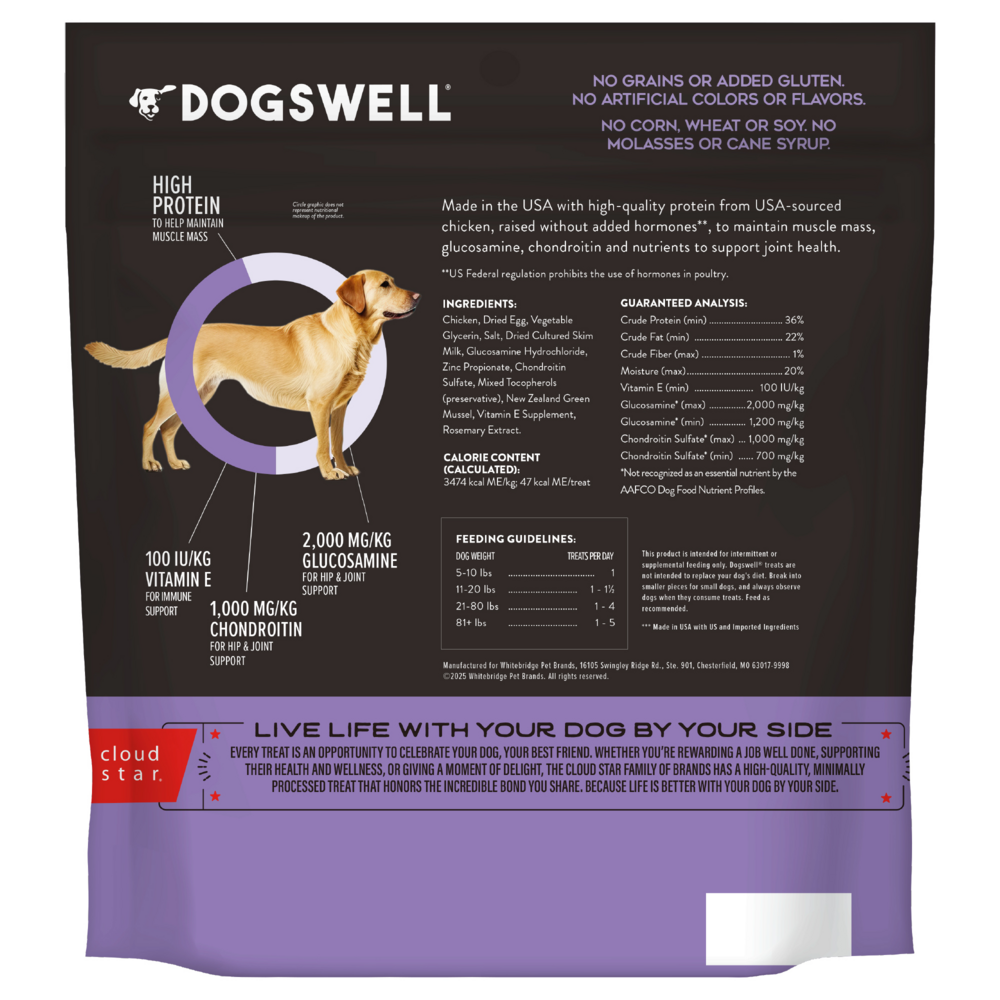 Dogswell Hip & Joint Soft Strips Chicken Dog Treats