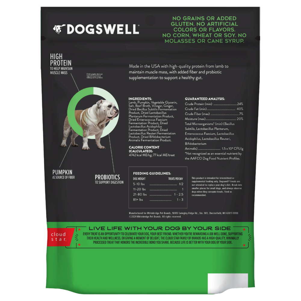 Dogswell Gut Health Jerky Lamb Dog Treats