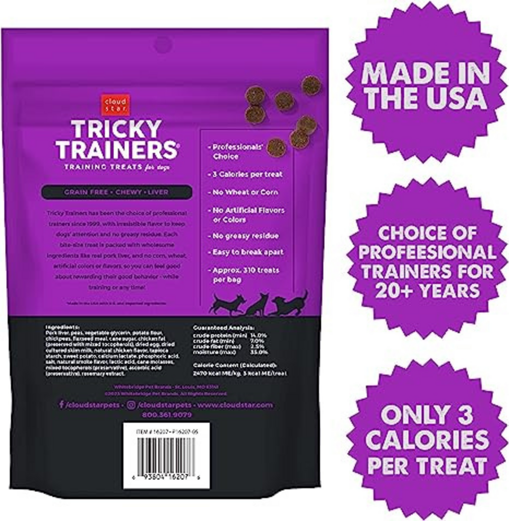 Cloud Star Tricky Trainers Soft & Chewy Grain Free Liver Dog Treats