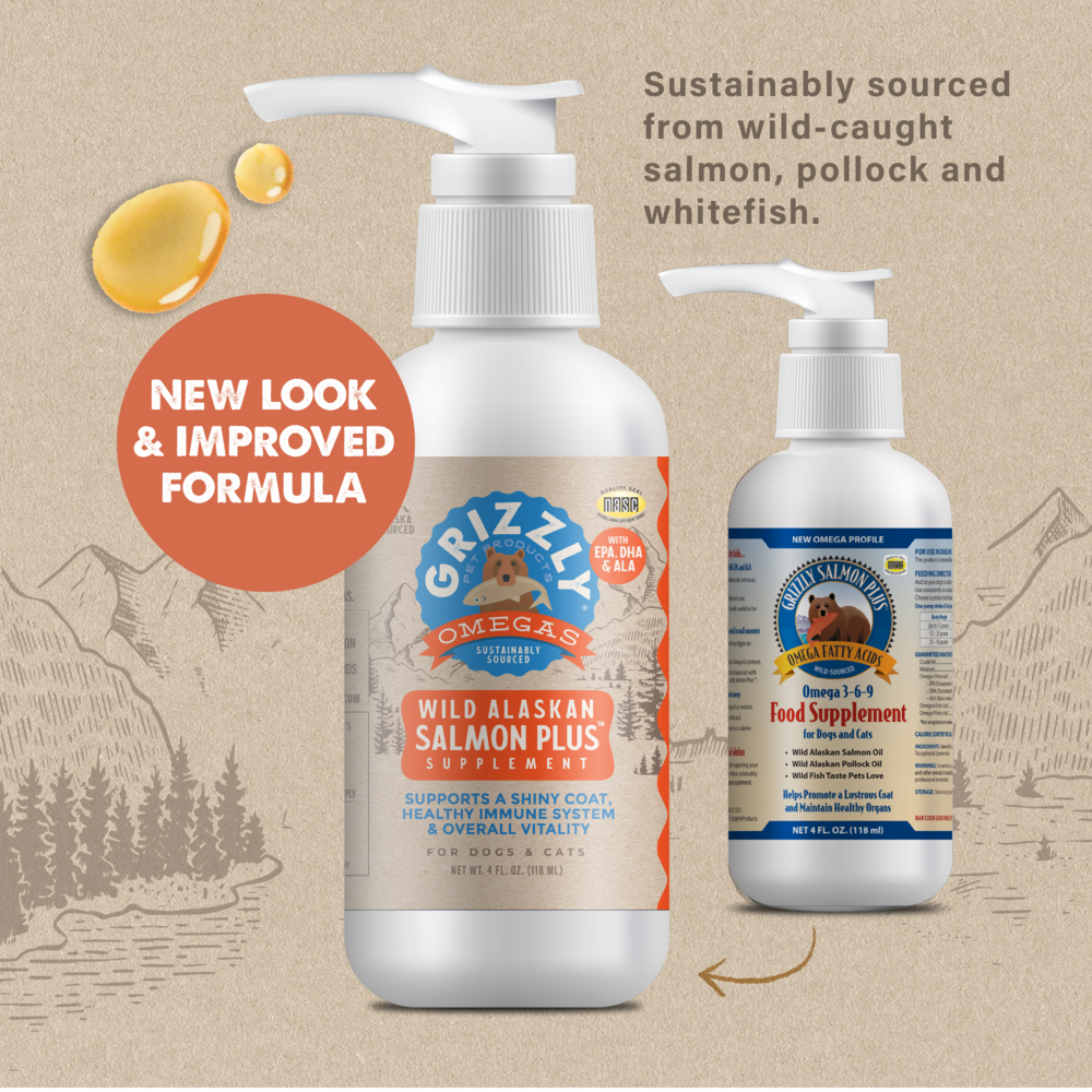 Grizzly Salmon Plus Omega 3-6-9 Food Supplement for Dogs and Cats