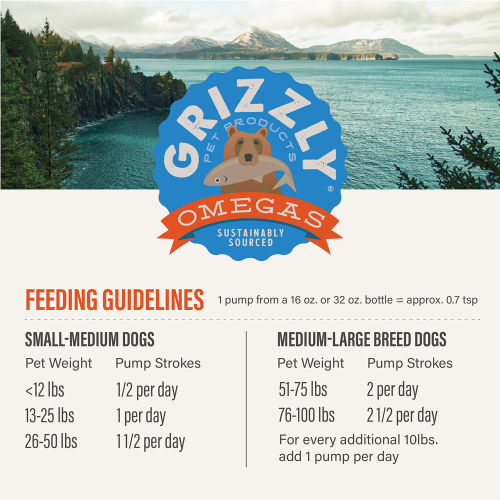 Grizzly Salmon Plus Omega 3-6-9 Food Supplement for Dogs and Cats