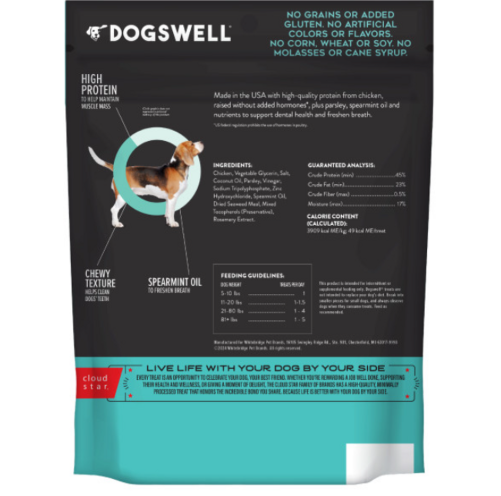 Dogswell Dental Jerky Chicken Dog Treats